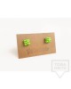 Ръчно изработени обеци 3va - "SuccuLove"  tiny green
