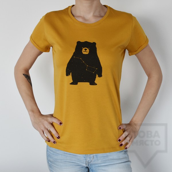 Дамска тениска Almost a Brand - The Big Мечо mustard