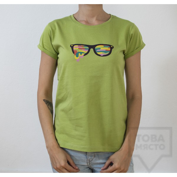 Дамска тениска Almost a Brand - Fly the Earth green