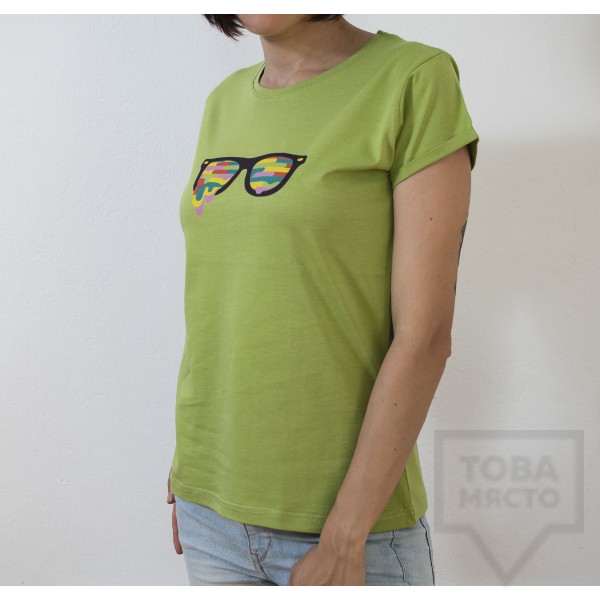 Дамска тениска Almost a Brand - Fly the Earth green