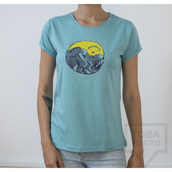 Дамска тениска Almost a Brand - Fly the Earth green