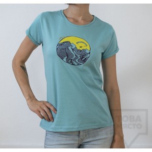 Дамска тениска Almost a Brand - Fly the Earth blue