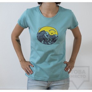 Дамска тениска Almost a Brand - Fly the Earth blue