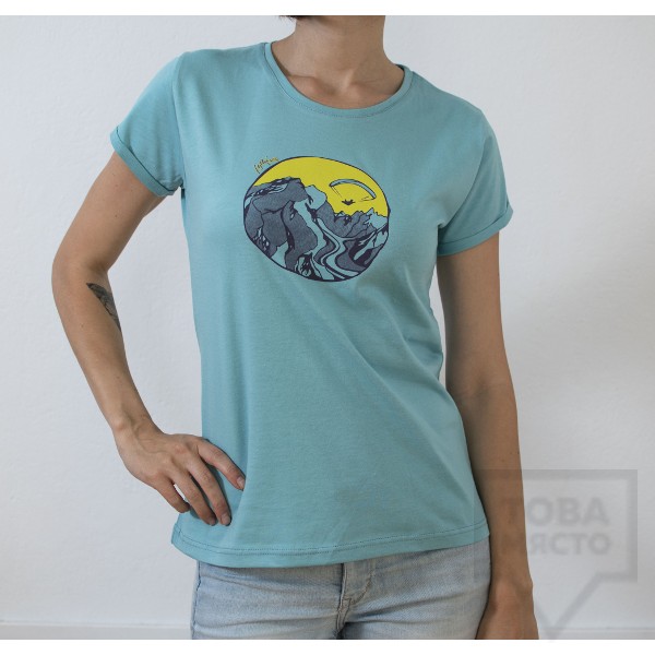 Дамска тениска Almost a Brand - Fly the Earth green