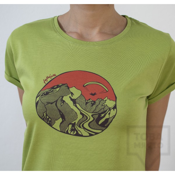 Дамска тениска Almost a Brand - Fly the Earth green