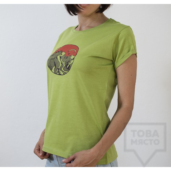 Дамска тениска Almost a Brand - Fly the Earth green