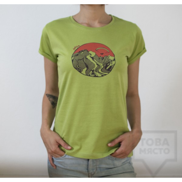 Дамска тениска Almost a Brand - Fly the Earth green