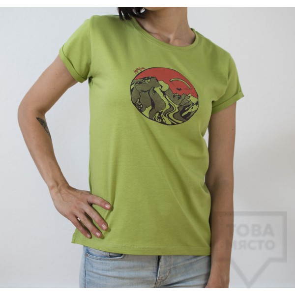 Дамска тениска Almost a Brand - Fly the Earth green