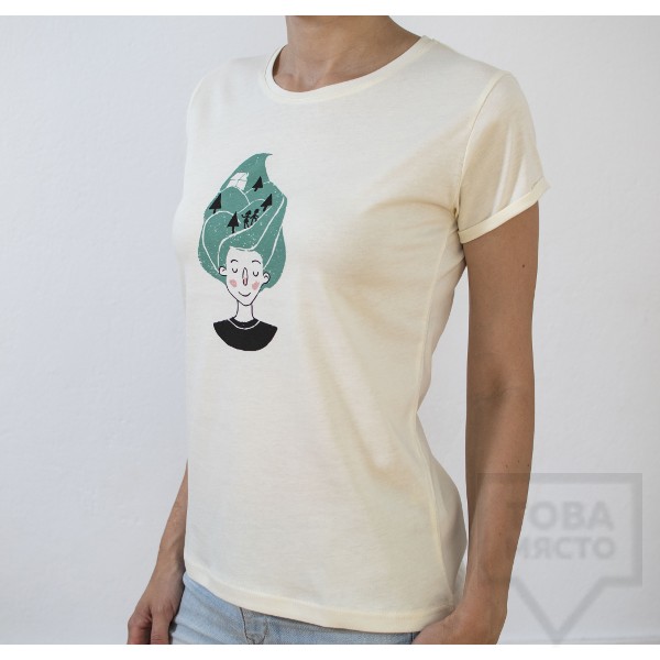 Дамска тениска Almost a Brand - Mind Map white