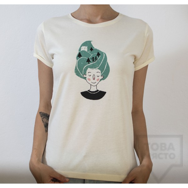 Дамска тениска Almost a Brand - Mind Map white