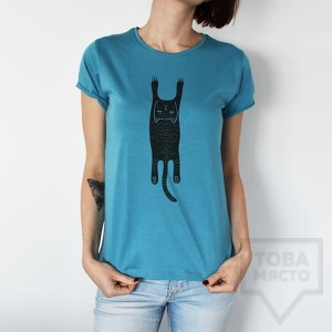 Дамска тениска Almost a Brand - Опакотка blue