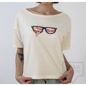 Дамска тениска Crop Almost a Brand - Color high white