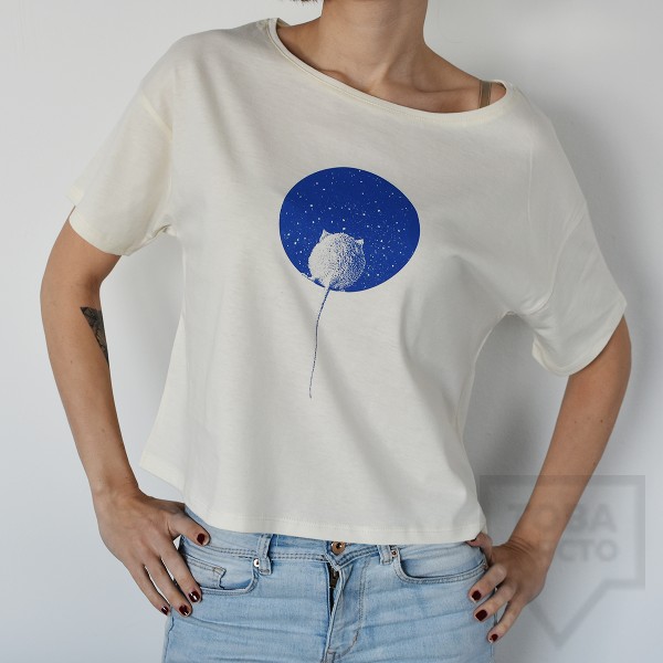 Дамска тениска Crop Almost a Brand - Cosmic Squeak