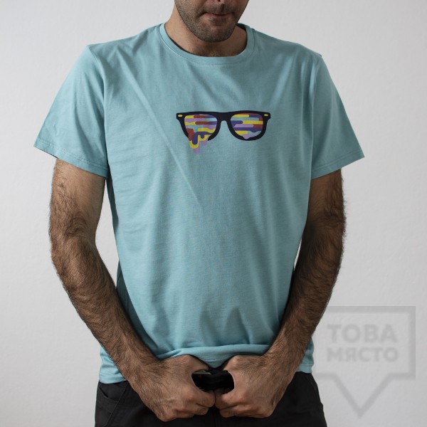 Мъжка тениска Almost a Brand - Color high blue