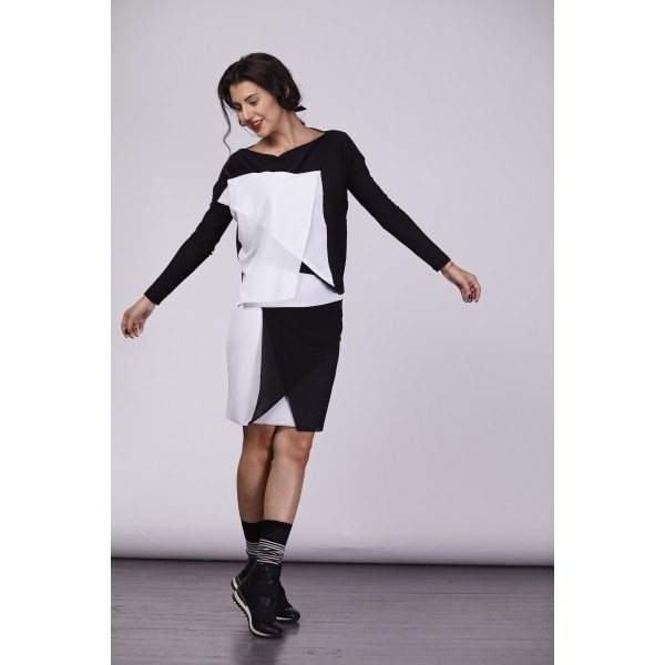 Дамска блуза Амбиция - Оригами white