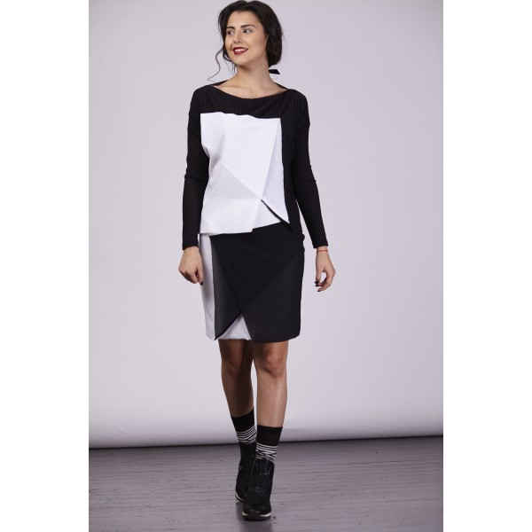 Дамска блуза Амбиция - Оригами white