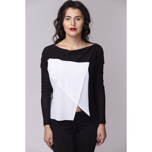 Дамска блуза Амбиция - Оригами white