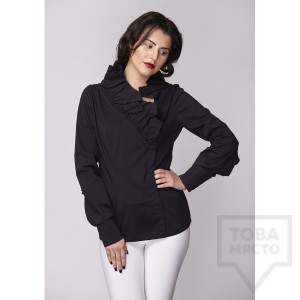 Дамска риза Амбиция - Асиметрия black