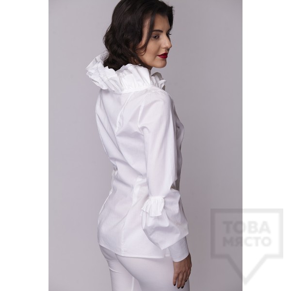 Дамска риза Амбиция - Асиметрия white