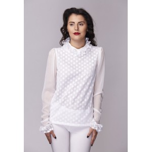 Дамска риза Амбиция - Романс white