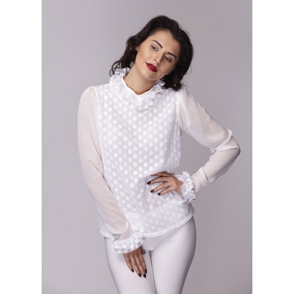 Дамска риза Амбиция - Романс white