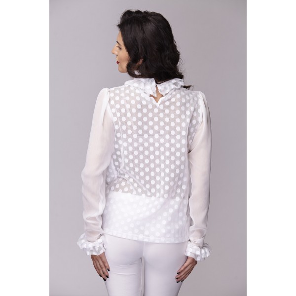 Дамска риза Амбиция - Романс white