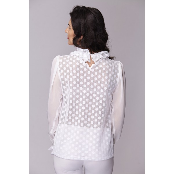 Дамска риза Амбиция - Романс white