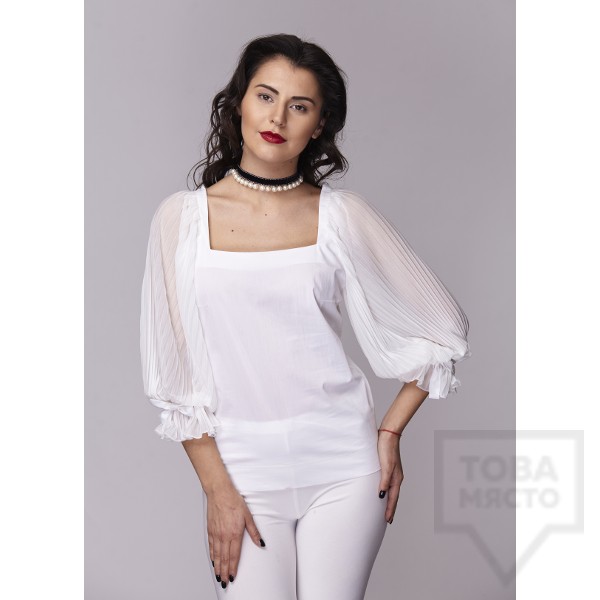 Дамска риза Амбиция - Солей white