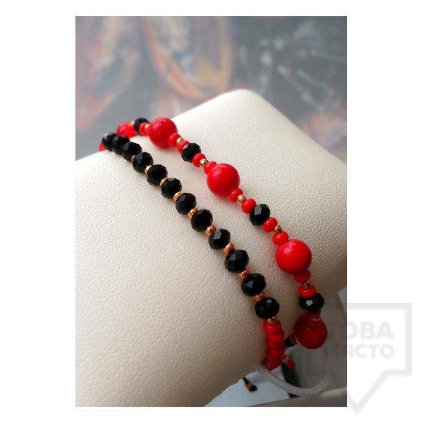 Сет ръчно изработени гривни Amelis - breezy spain