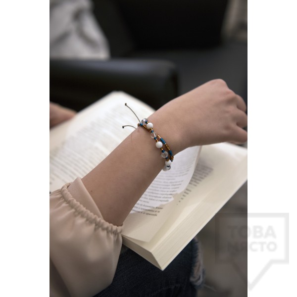 Сет ръчно изработени гривни Amelis - dewy marocco