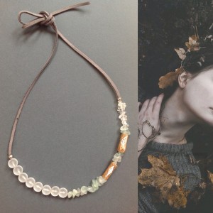 Ръчно изработено колие Anna - есенни листа