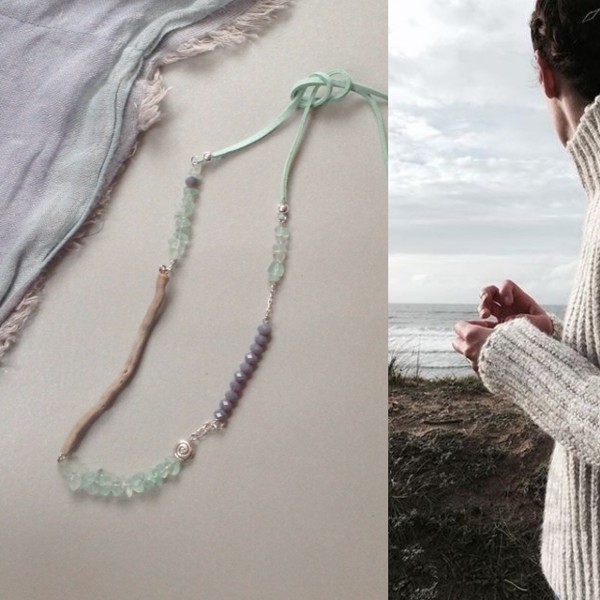 Ръчно изработено колие Anna - есенно море