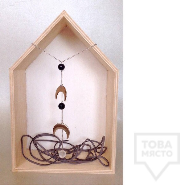 Ръчно изработено колие Anna - нощно небе