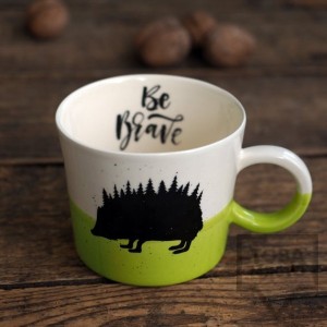 Ръчно изработена порцеланова чаша Art.E Handmade - Be Brave