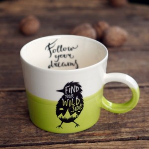 Ръчно изработена порцеланова чаша Art.E Handmade - Bird