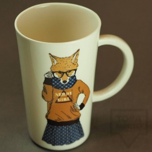 Ръчно изработена порцеланова чаша Art.E Handmade - Foxy