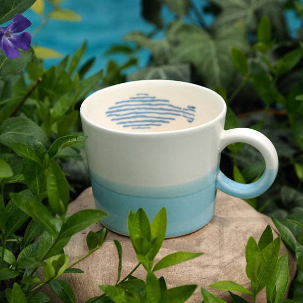 Ръчно изработена порцеланова чаша Art.E Handmade - Love Sea