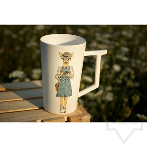 Ръчно изработена порцеланова чаша Art.E Handmade - Oh, deer