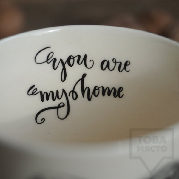 Ръчно изработена порцеланова чаша Art.E Handmade - Wow Owl