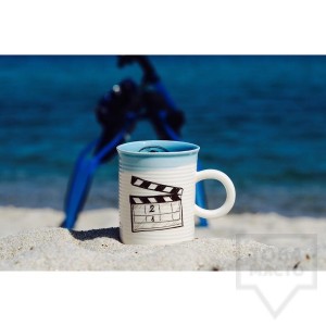 Ръчно изработена порцеланова чаша тип консерва Art.E Handmade - Cinema