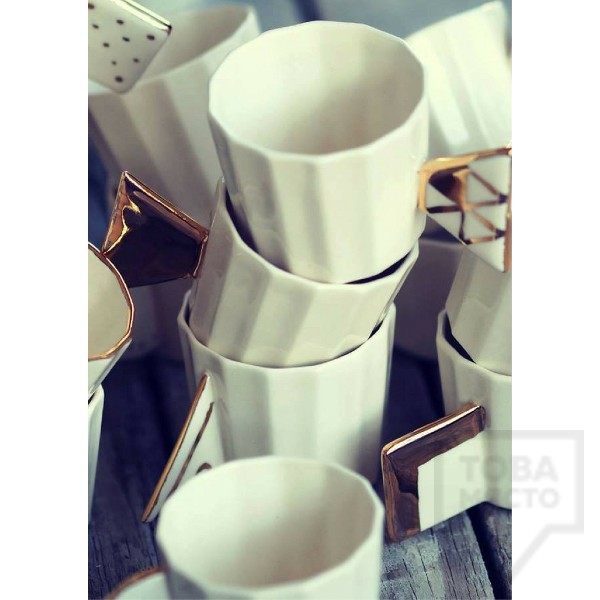 Ръчно изработена порцеланова чаша Art.E Handmade - Espresso