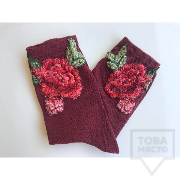 Дамски къси чорапи ArtLab - Pink Roses