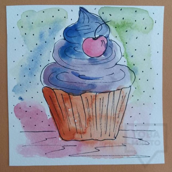 Ръчно изработена картичка Art Raft - Мъфин