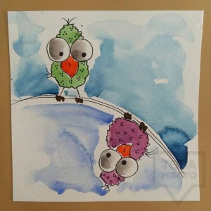 Ръчно изработена картичка Art Raft - Пилета