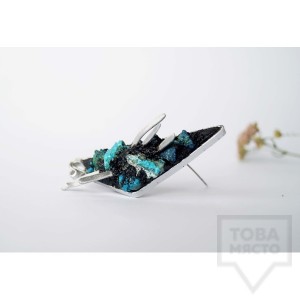 Брошка Asia Petrova Jewelry - хризокола