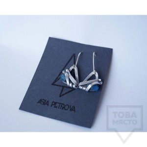 Ръчно изработени обеци Asia Petrova Jewerly - апатит
