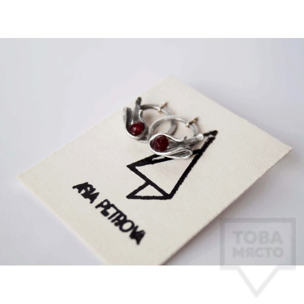 Ръчно изработени обеци Asia Petrova Jewerly - авантюрин