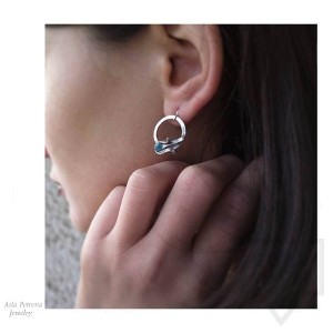 Ръчно изработени обеци Asia Petrova Jewerly - drop of the ocean