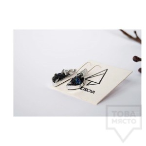 Ръчно изработени обеци Asia Petrova Jewerly - лапис лазули