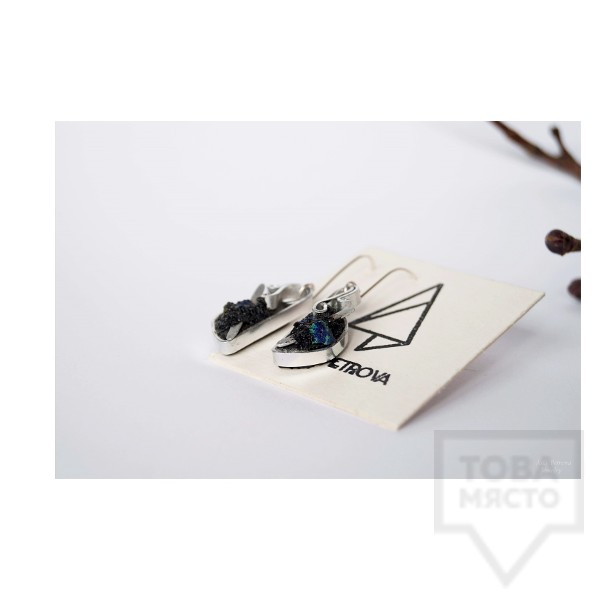 Ръчно изработени обеци Asia Petrova Jewerly - лапис лазули